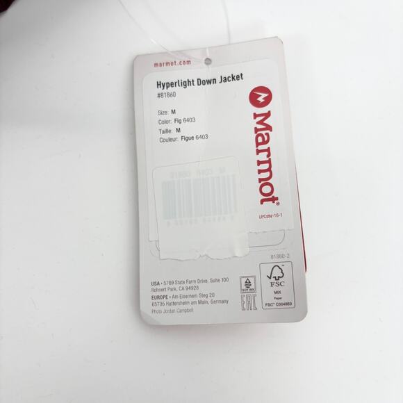 NEW Marmot 800 Fill Goose Down Jacket Mens M Hyperlight Puffer Polartec Alpha - Picture 12 of 12